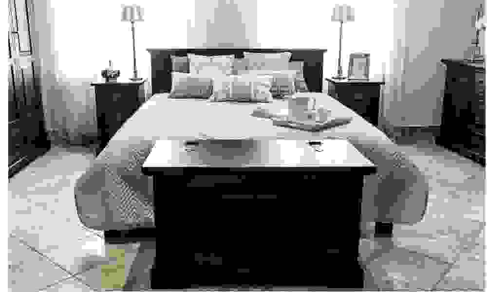 Bett aus massiver Birke
