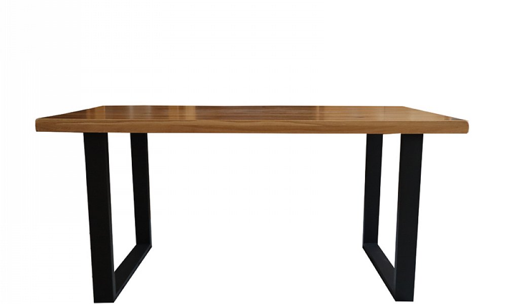 Tisch aus massiver Eiche mit U-f&ouml;rmigen Beinen (feste Gr&ouml;sse)