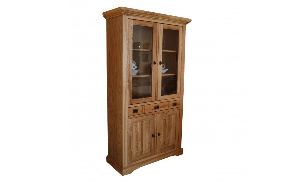 Vitrine aus massiver Birke, Vitrine aus Massivholz