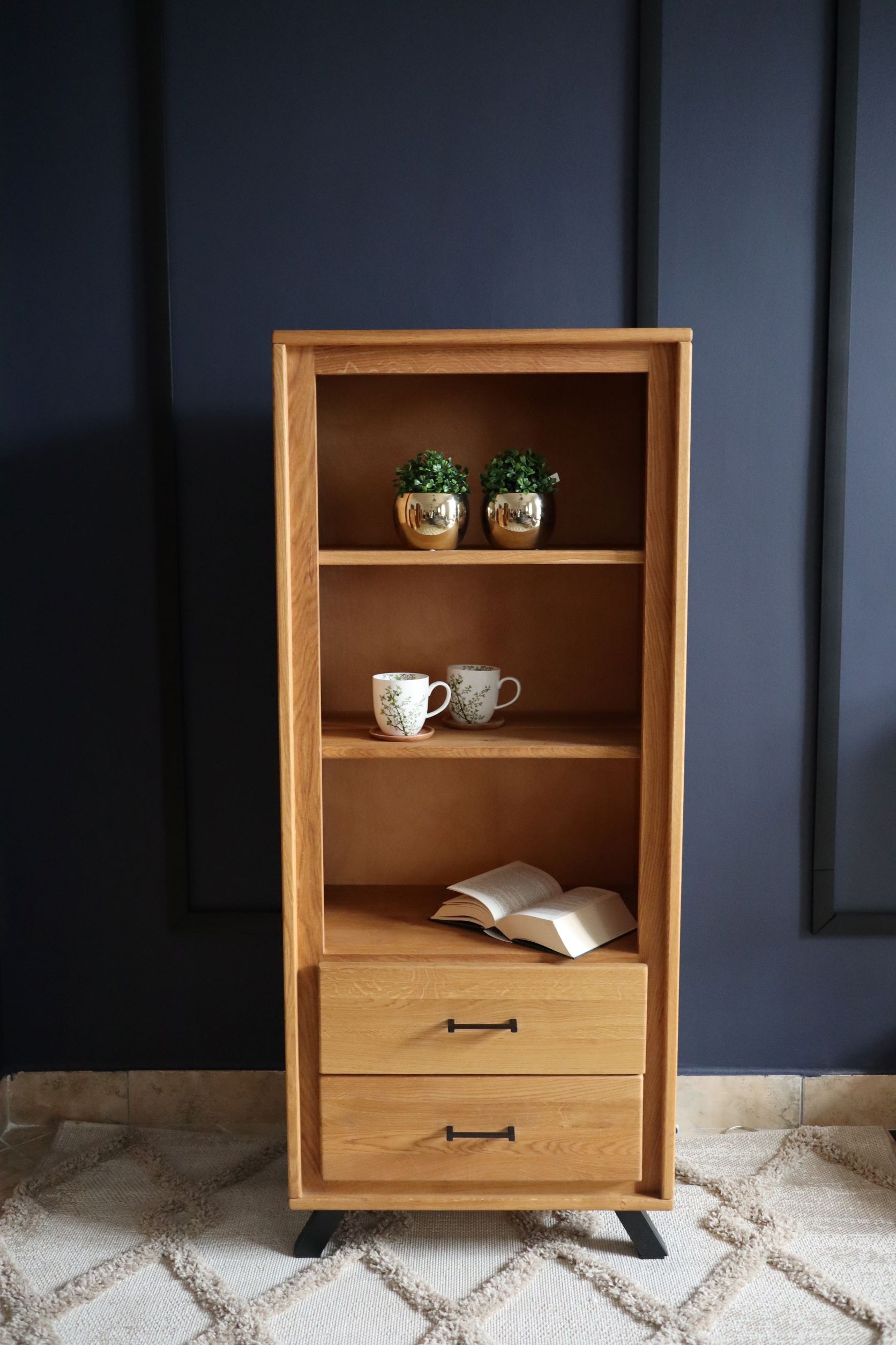 Regal aus massiver Eiche