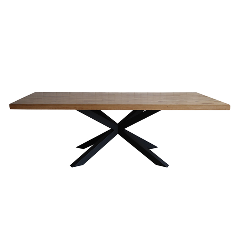 Tisch aus massiver Eiche mit spinnenartigen Beinen (ausziehbar) 